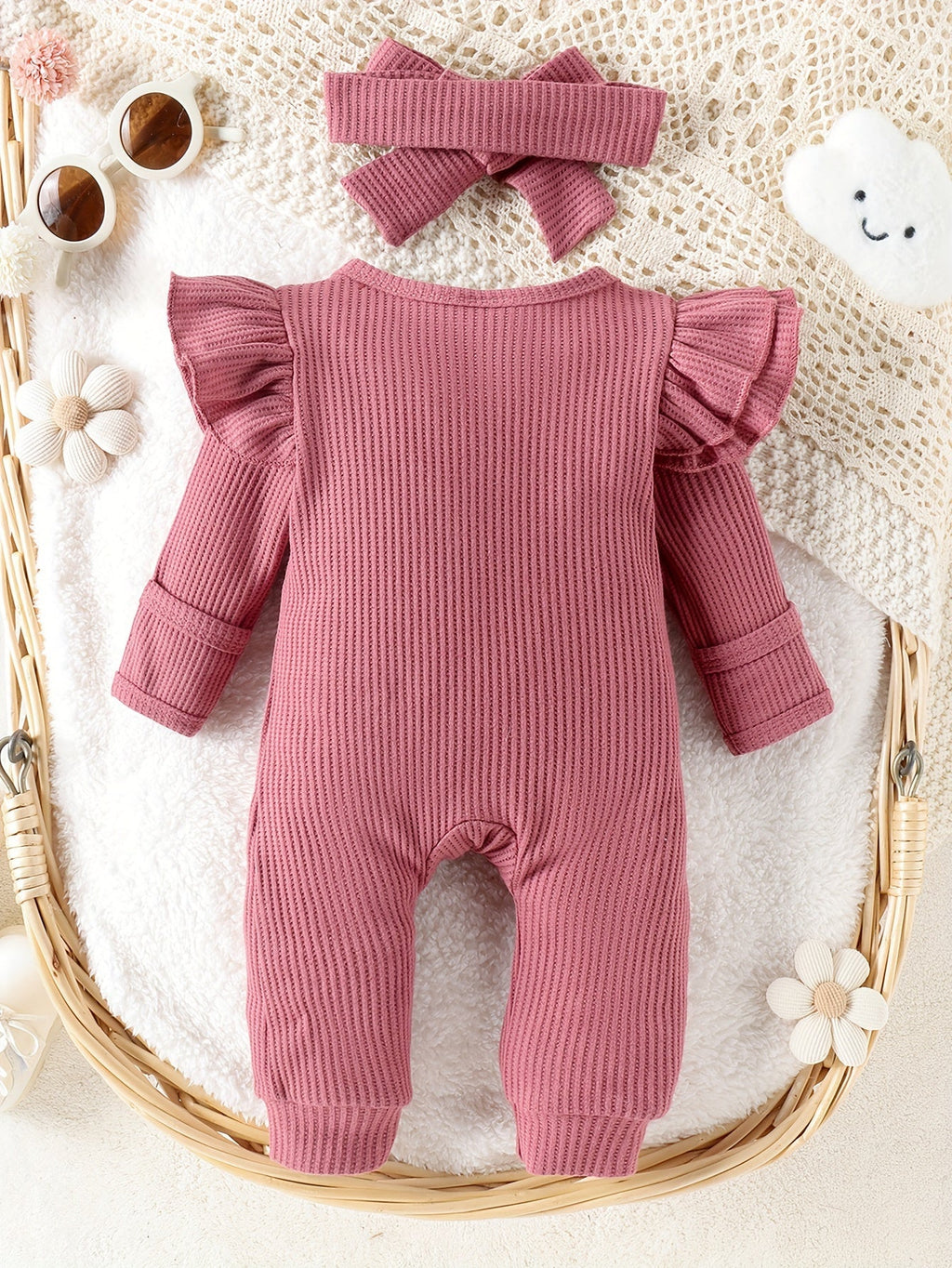 אוברול סריג מתוק לתינוקות דגם שוהם