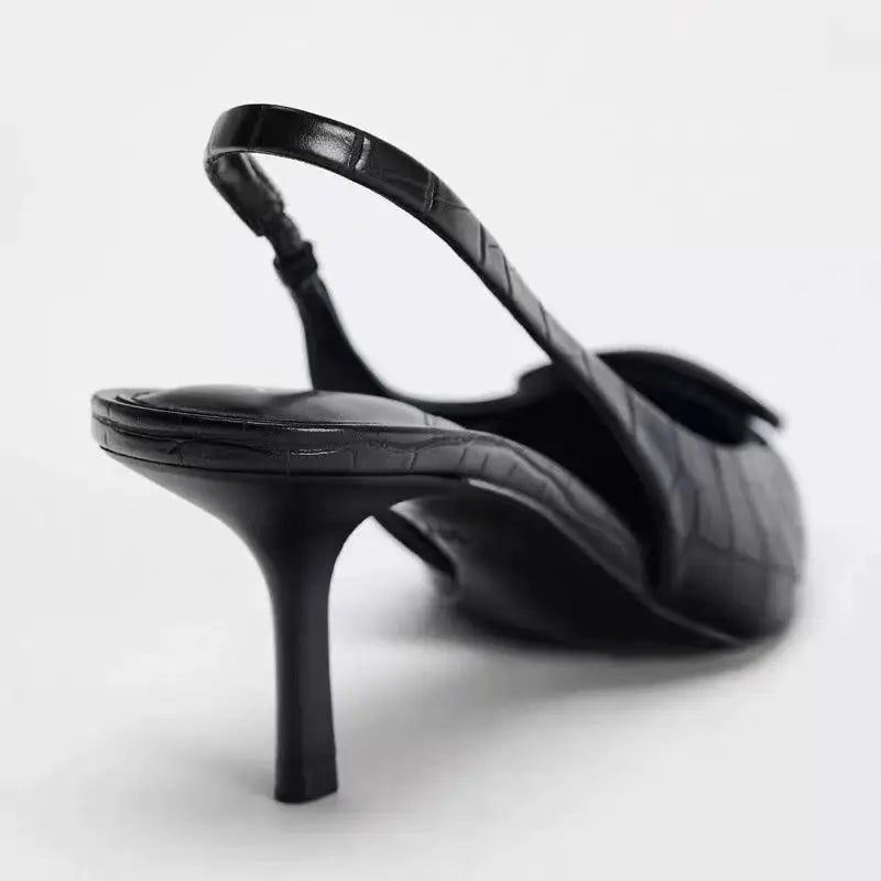 Mayer נעלי עקב קרוקו קלאסיות