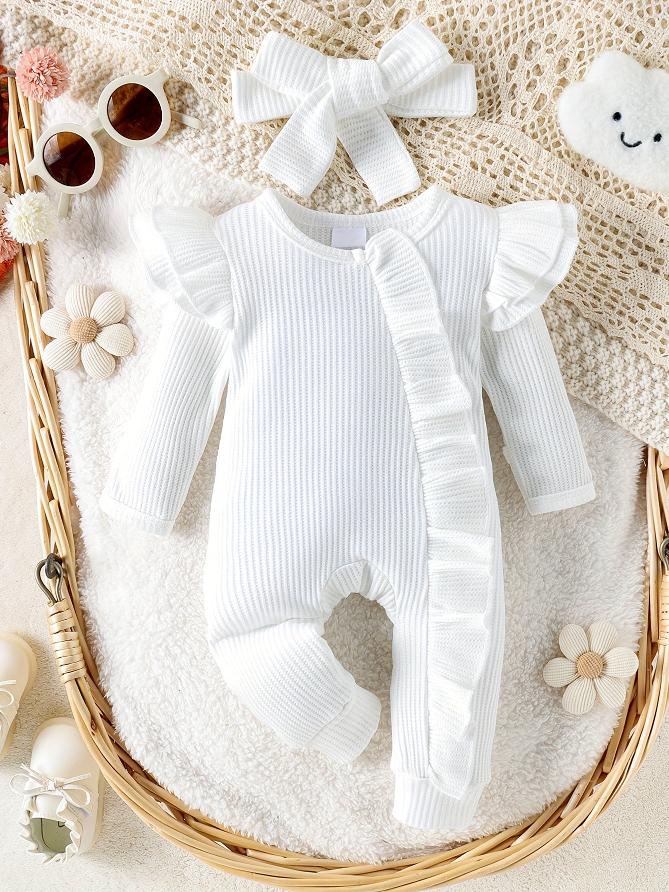 אוברול סריג מתוק לתינוקות דגם שוהם